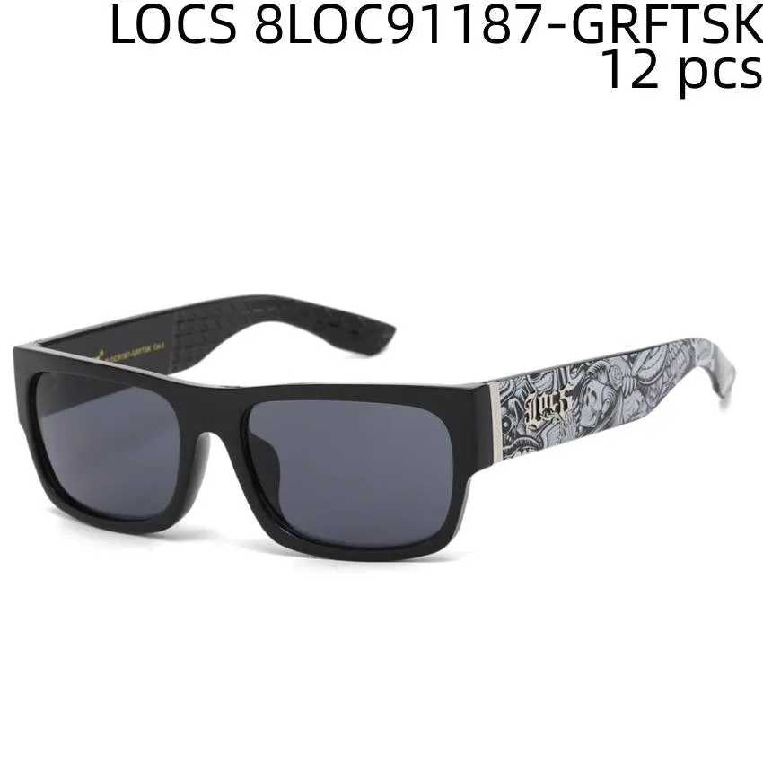 LOCS Wholesale Sunglasses 8LOC91187-GRFTSK