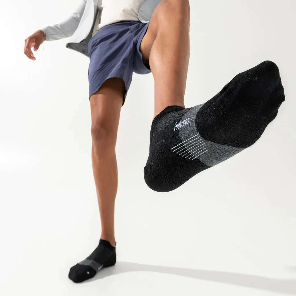 Merino 10 Cushion No Show Tab Socks in Charcoal