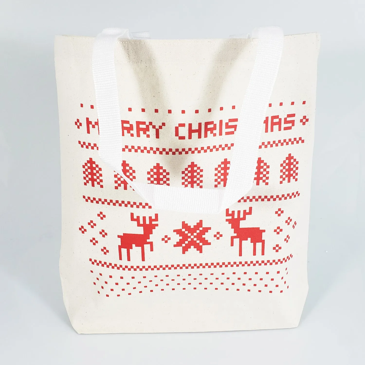 Merry Christmas Medium Tote Bags w/Gusset