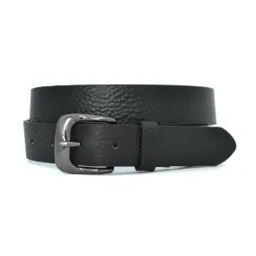 MYLES - Mens Black Leather Dress Belt