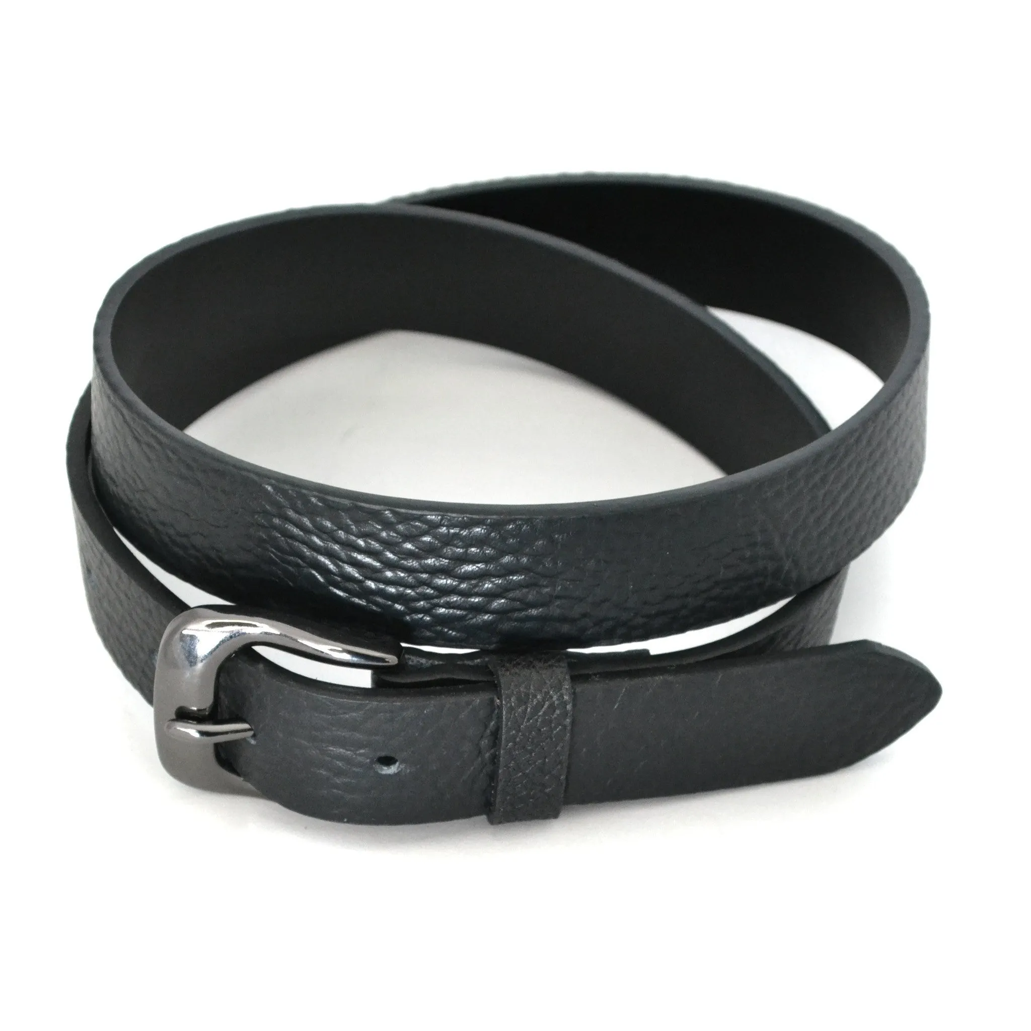 MYLES - Mens Black Leather Dress Belt