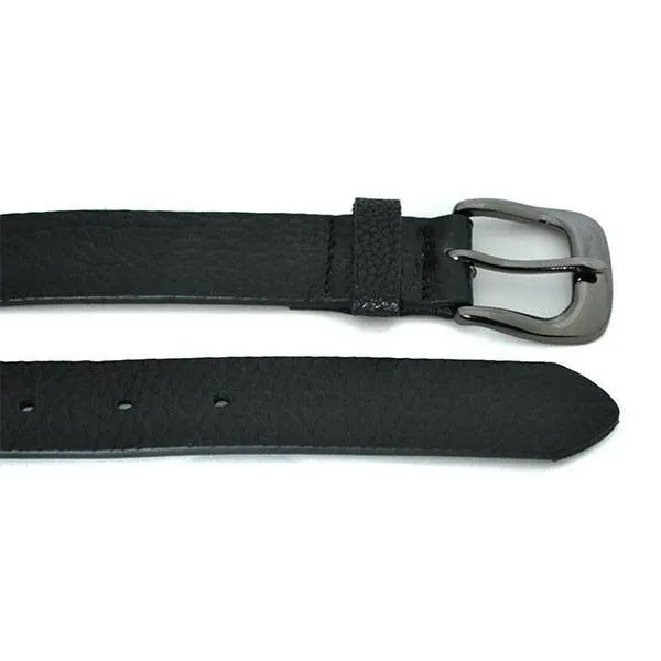 MYLES - Mens Black Leather Dress Belt