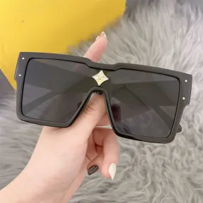 Outdoor Leisure Large Frame Designer Square Brand Sunglasses