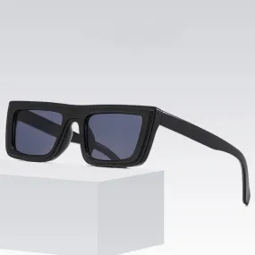 Rectangle Man Luxury Eyewear Vintage Sun Brand New Black/White Designer Sunglasses