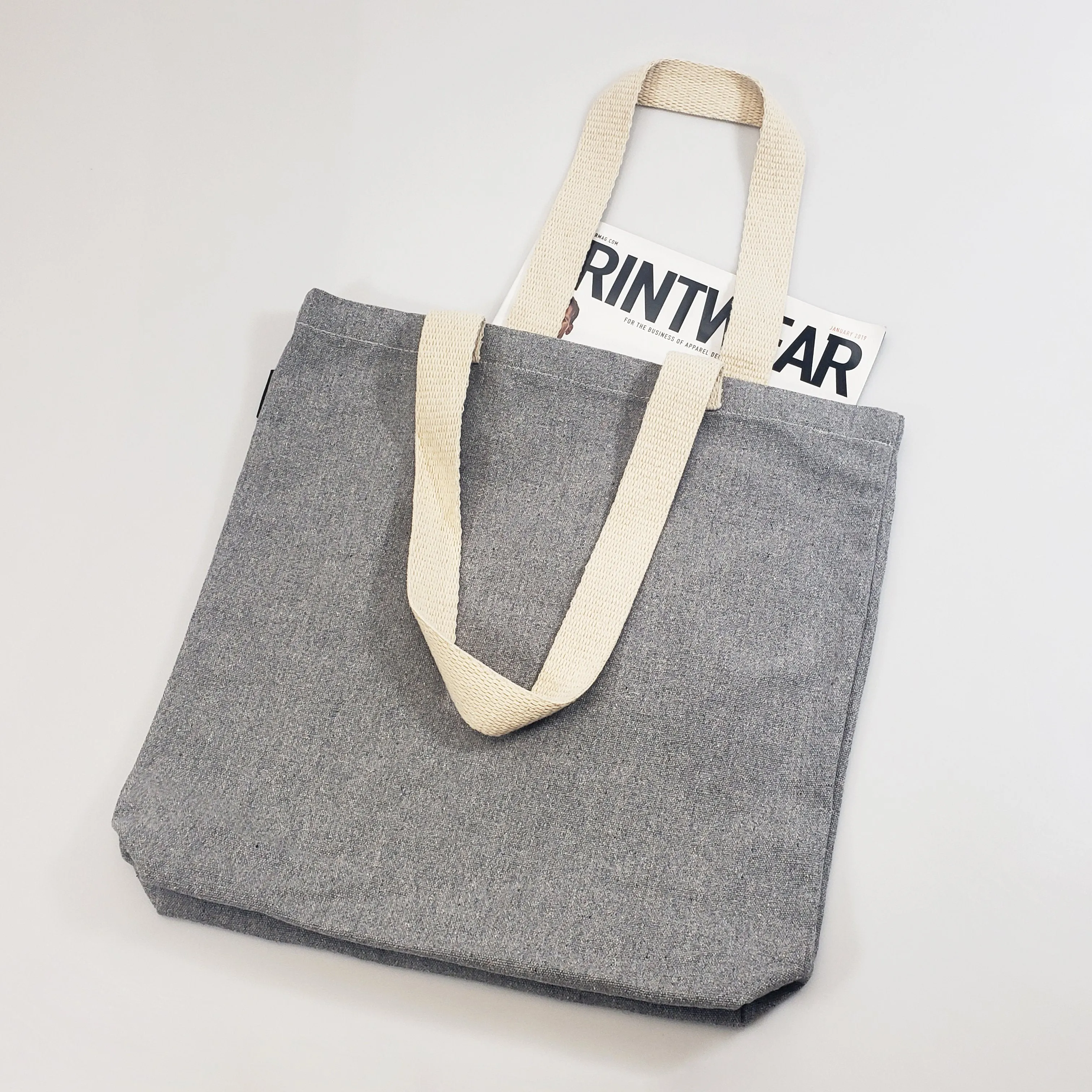 Recycled Canvas Tote Bag With Bottom Gusset - RC870