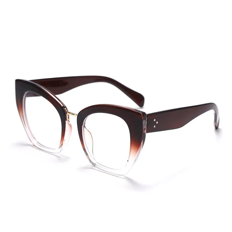 Retro-chic Transparent Anti Blue-Ray Cat Eye Glasses