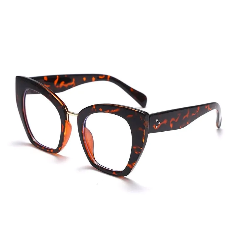 Retro-chic Transparent Anti Blue-Ray Cat Eye Glasses