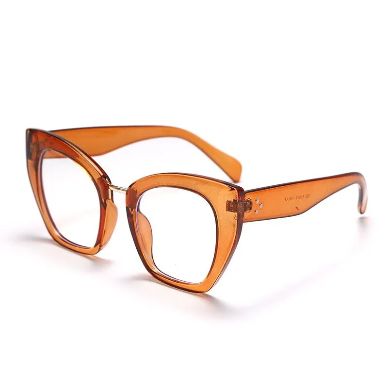 Retro-chic Transparent Anti Blue-Ray Cat Eye Glasses