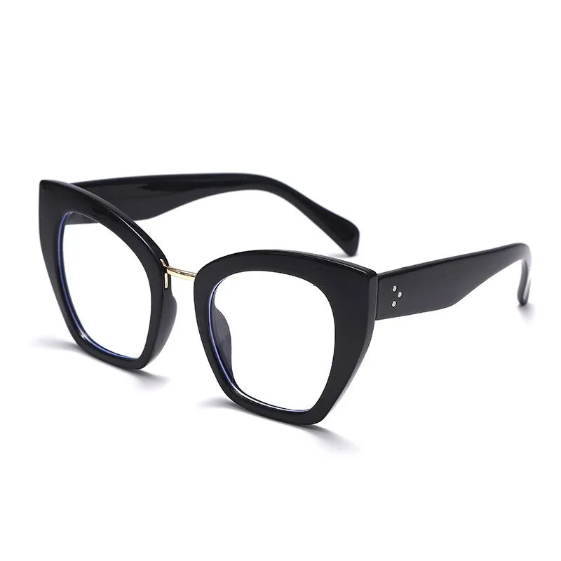 Retro-chic Transparent Anti Blue-Ray Cat Eye Glasses