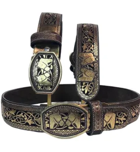 RRango Men's Western Belt 2 Inch Wide laser horses