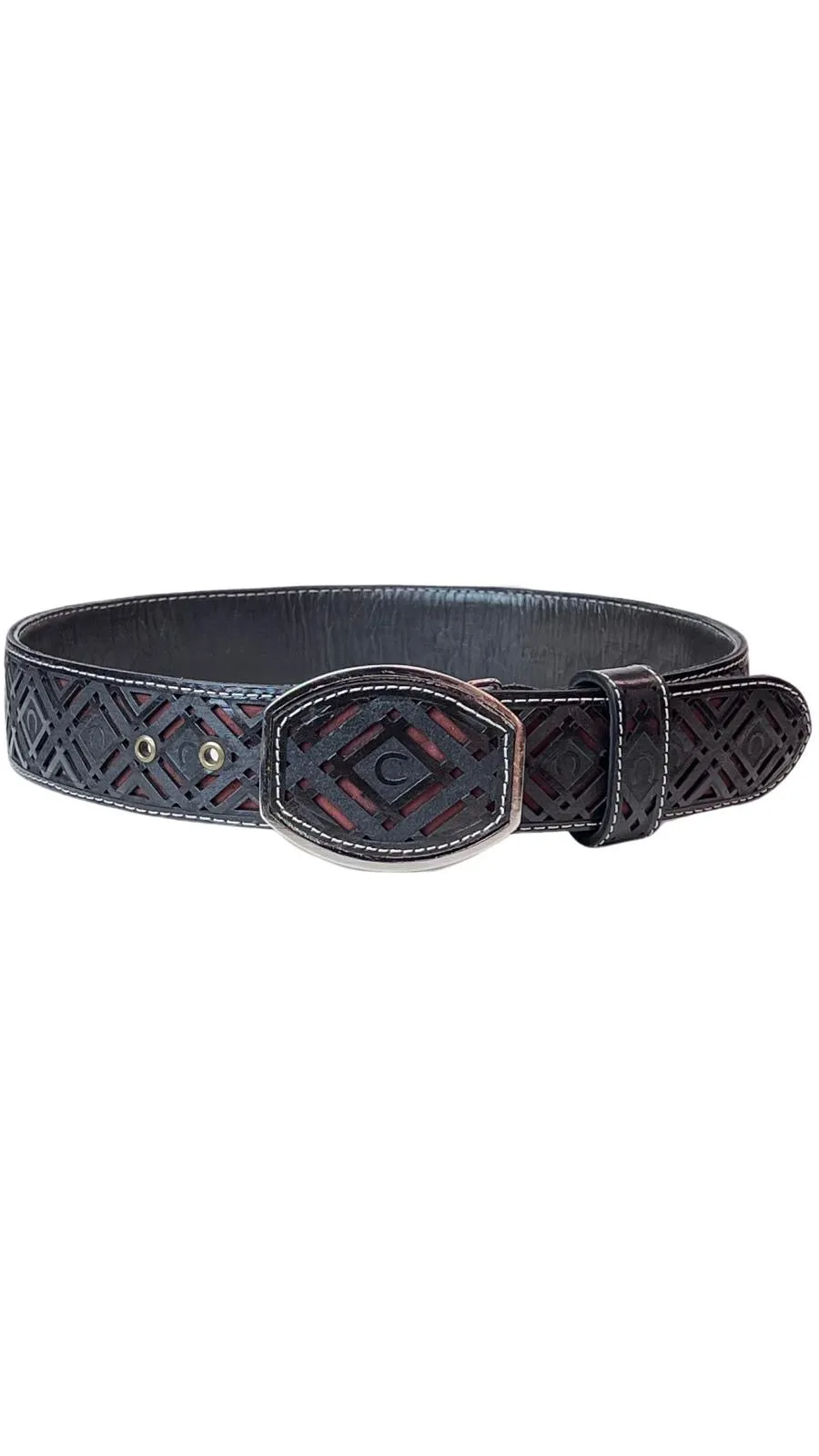 RRango Men's Western Belt 2 Inch Wide laser Navajeado