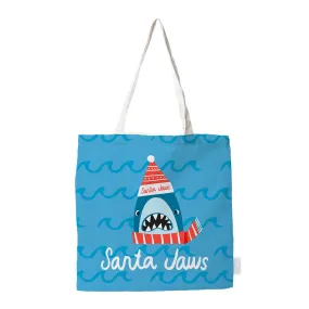 Santa Jaws Shark Tote Bag