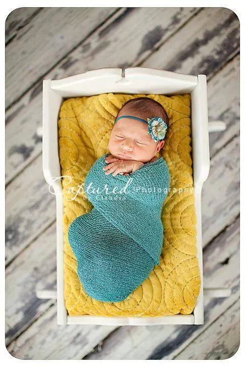 Sea Teal Stretch Knit Wrap Newborn Photography