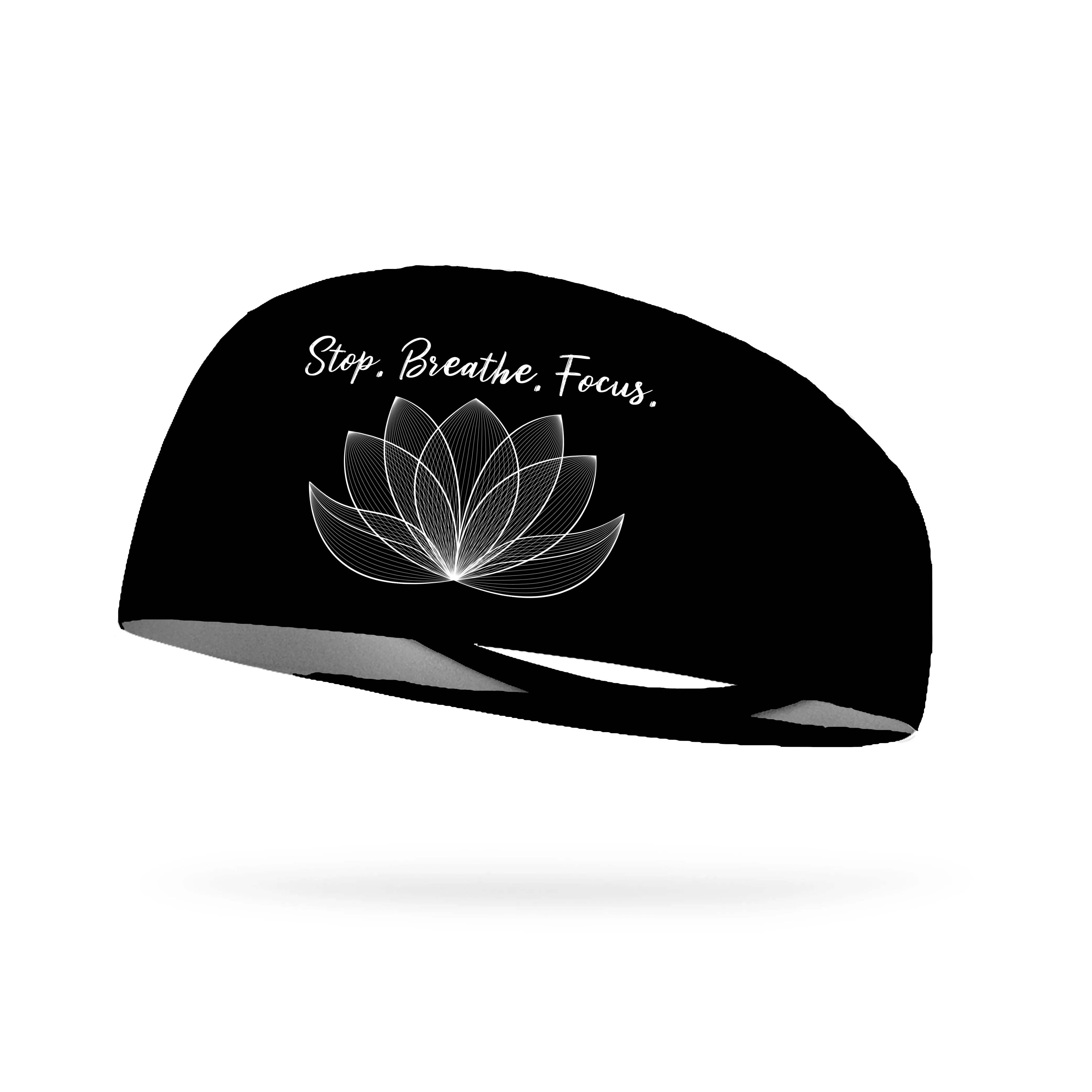 Stop Breathe Focus Lotus Wicking Performance Headband (Designed by Jill Gunkel)