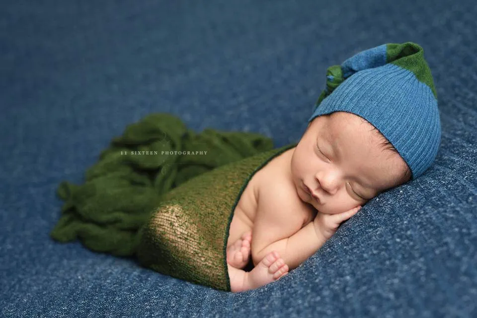 Stretch Knit Baby Wrap in Mossy Green