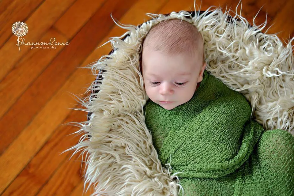 Stretch Knit Baby Wrap in Mossy Green