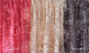 Stretch Lace Wrap Peach Tones   Baby