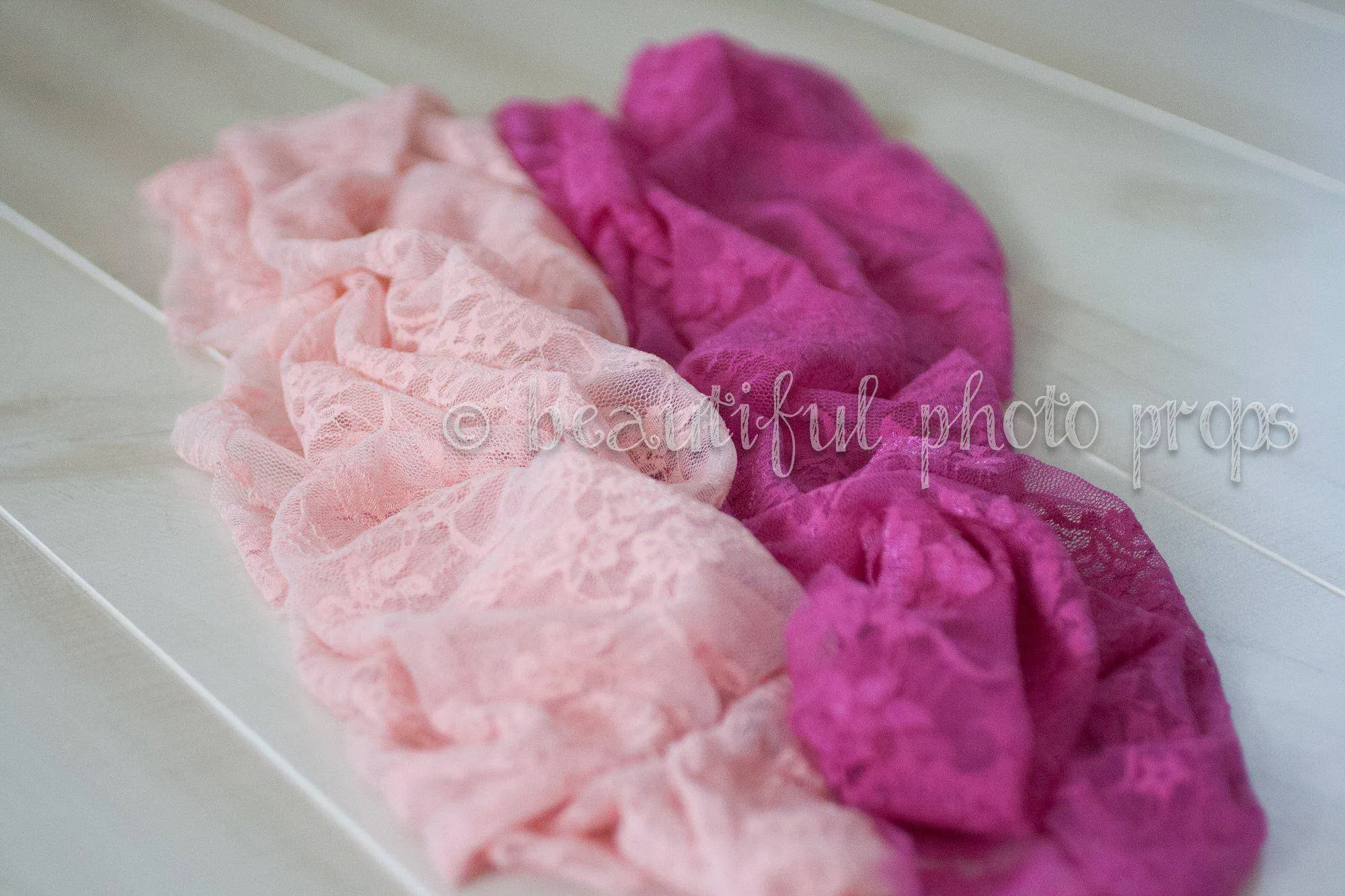 Stretch Lace Wrap Pink Tones   Baby