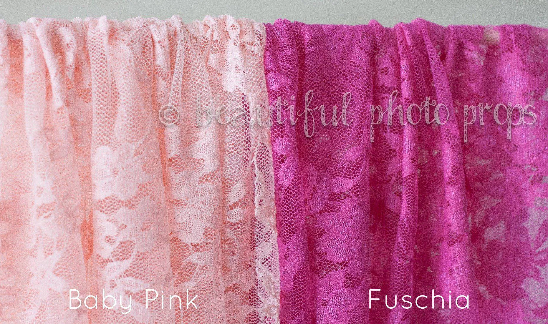 Stretch Lace Wrap Pink Tones   Baby