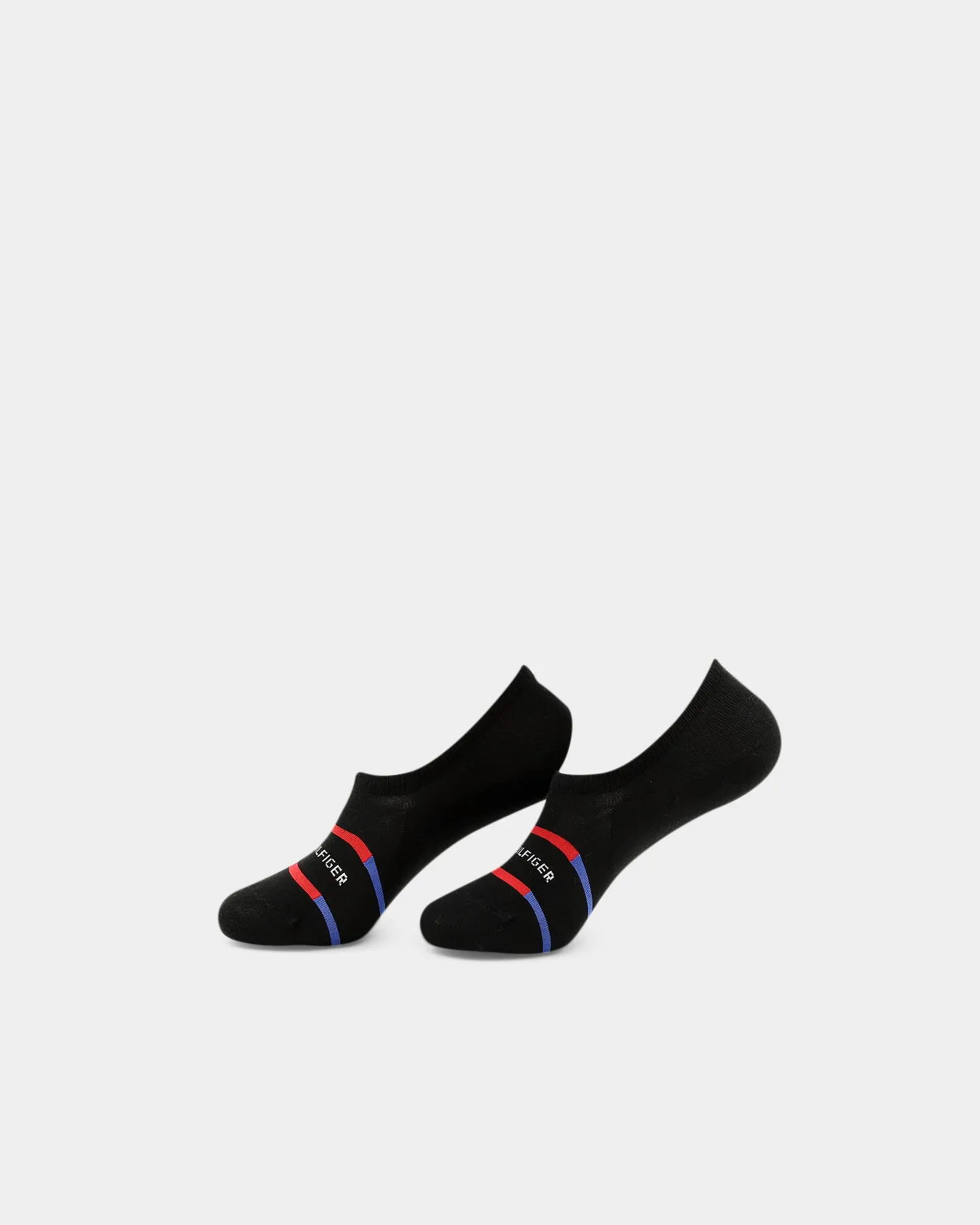 Tommy Hilfiger Breton Stripe 2 Pack No Show Socks Black