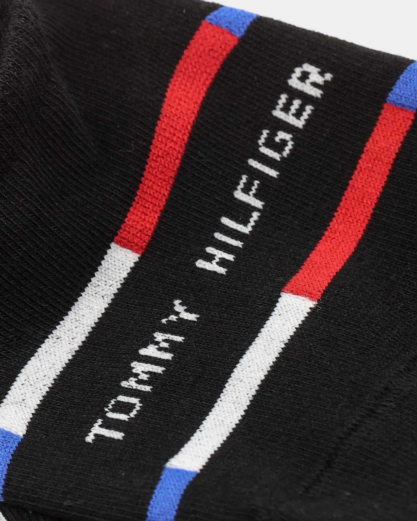 Tommy Hilfiger Breton Stripe 2 Pack No Show Socks Black