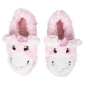 Unicorn Pink Women's Animal Cozy Plush Lined Non Slip Fuzzy Slipper - Large