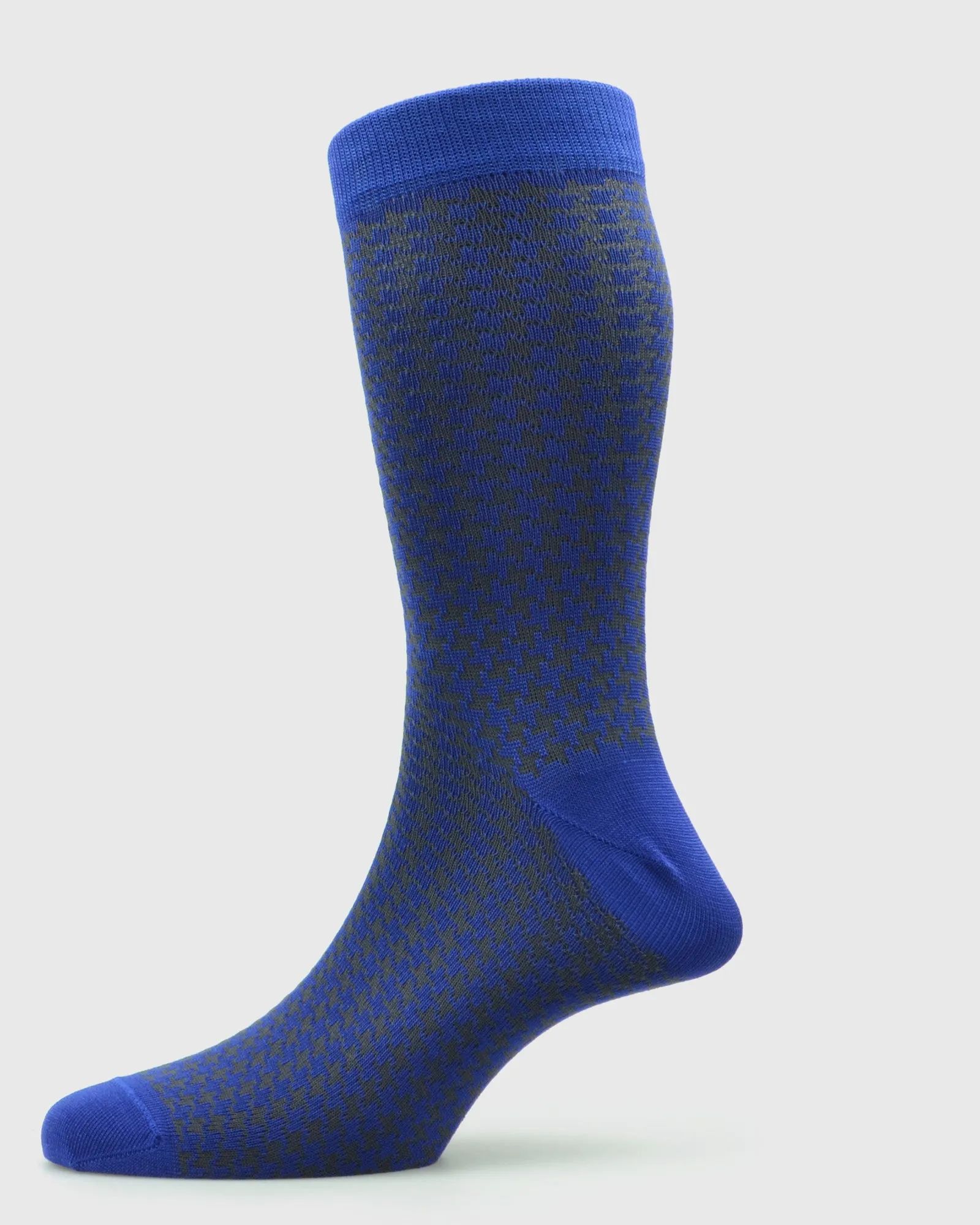 VISCONTI JAC20 HOUNDSTOOTH COBALT SOCKS