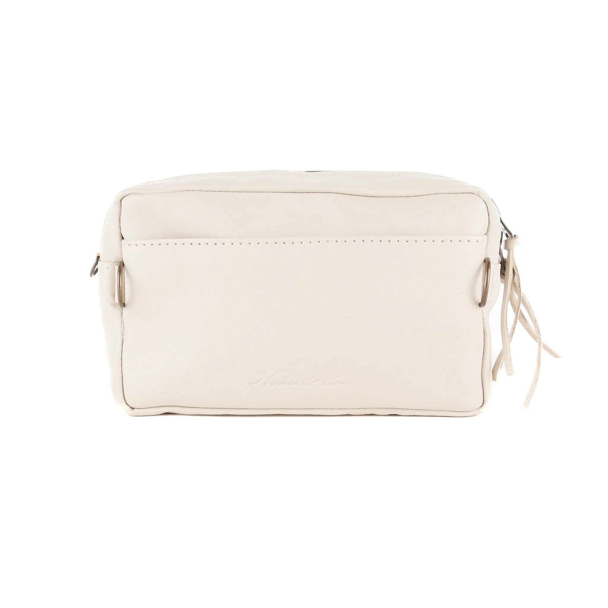 WANDER CROSSBODY BAG   WIDE STRAP SET - FULL LEATHER - BONE