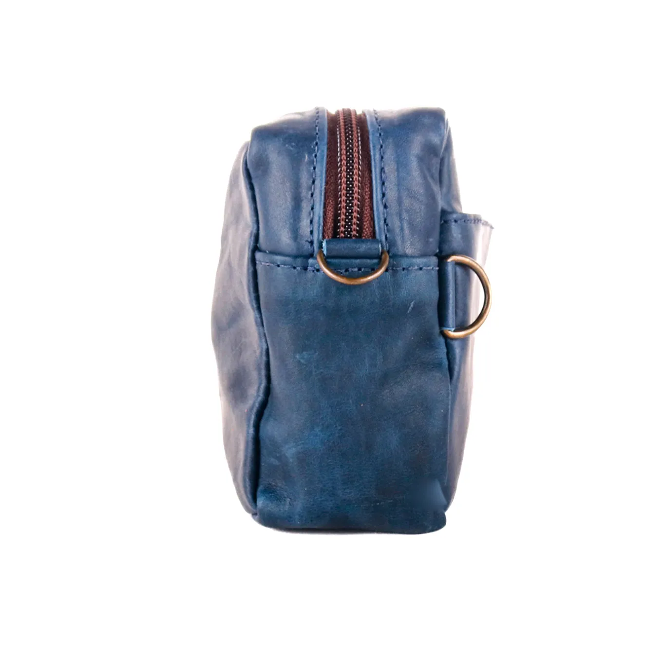 WANDER CROSSBODY BAG   WIDE STRAP SET - FULL LEATHER - NAVY