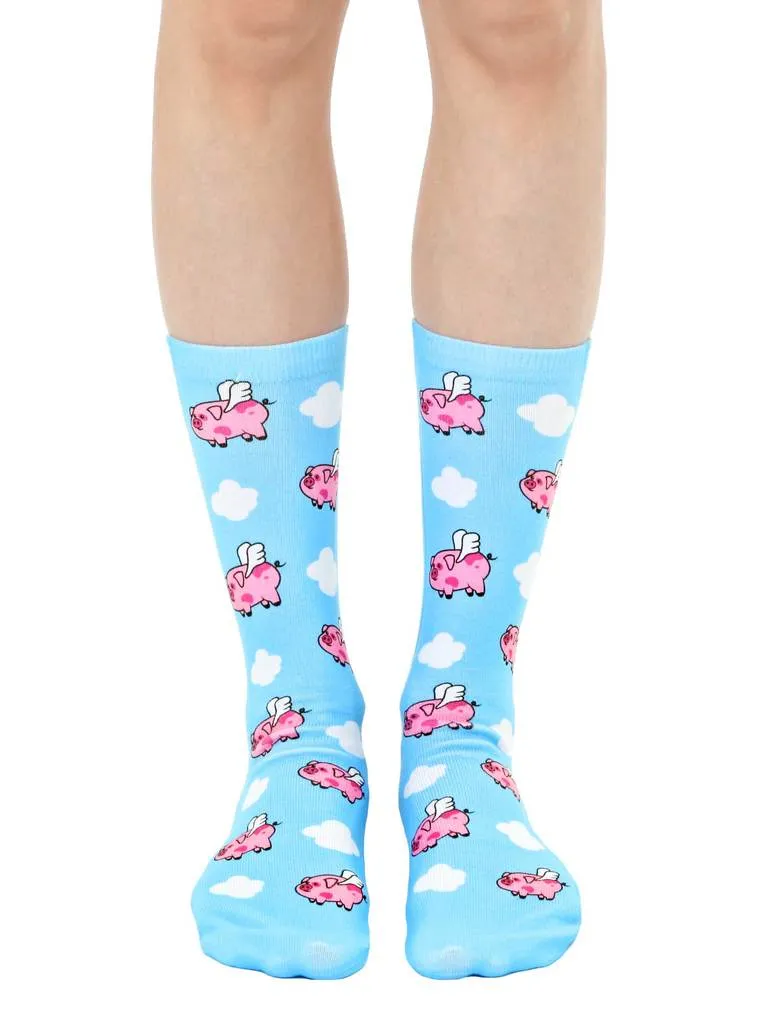 When Pigs Fly Unisex Crew Sock Lightweight *