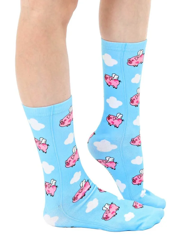 When Pigs Fly Unisex Crew Sock Lightweight *