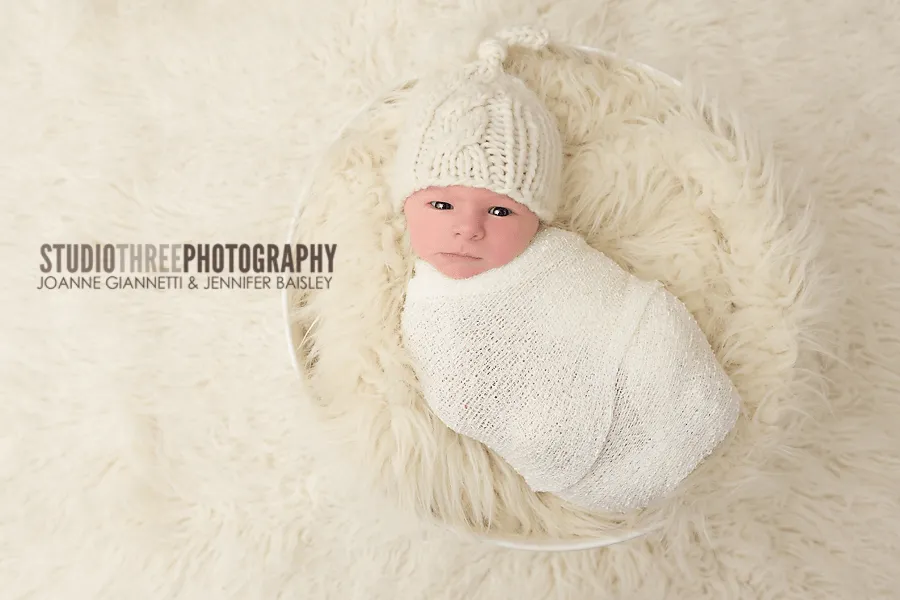 White Stretch Knit Baby Wrap