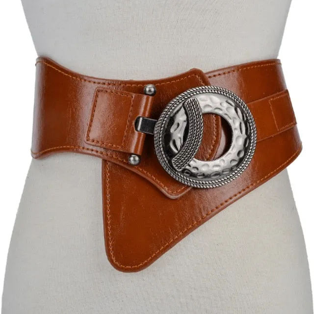 Women Wide Waist Elastic Stretch Belt Women Girdlestrap Belts