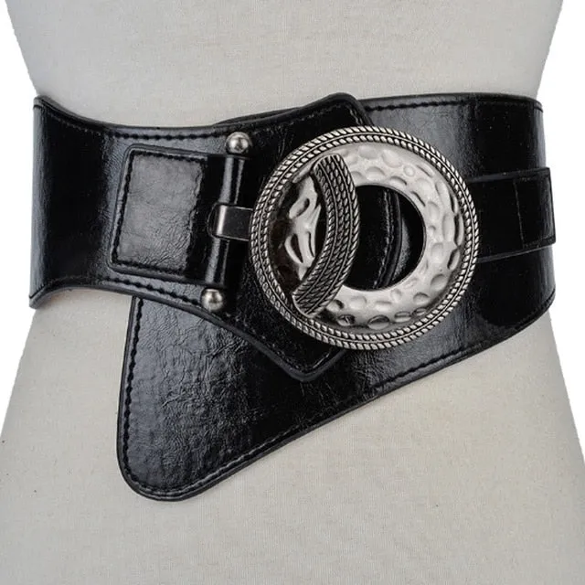 Women Wide Waist Elastic Stretch Belt Women Girdlestrap Belts