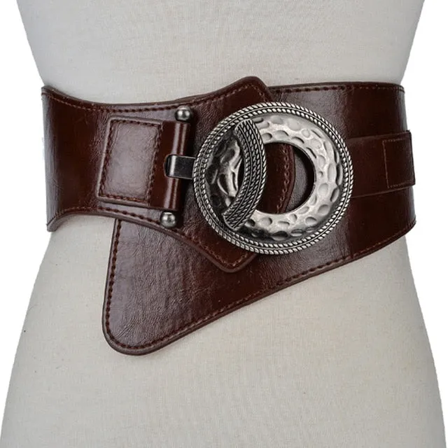 Women Wide Waist Elastic Stretch Belt Women Girdlestrap Belts