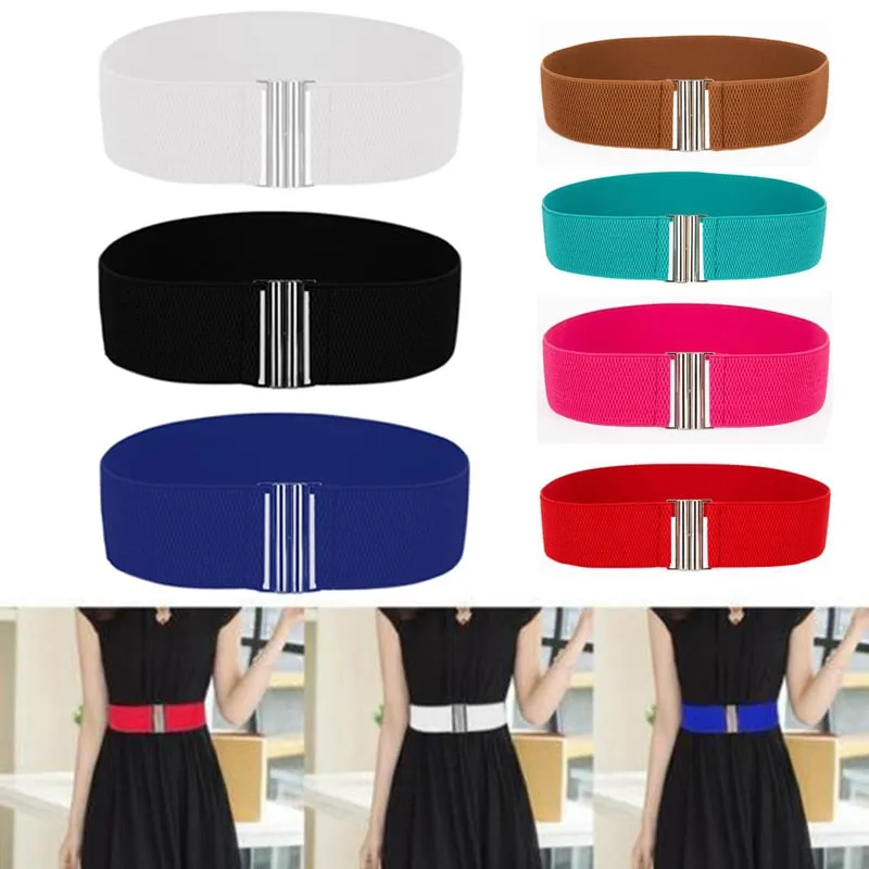 Women's Skinny Elastic Soft Wide Belt